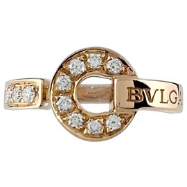 Bulgari Anel Aliança Bvlgari em Ouro Rosa 18K com Diamantes Outro