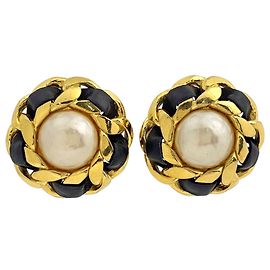 Orecchini a clip Chanel neri e oro Nero D'oro