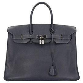 Hermès Hermes Birkin 35 Handbag Blue Navy blue