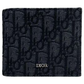 Christian Dior Dior Oblique Bi-fold Wallet Black