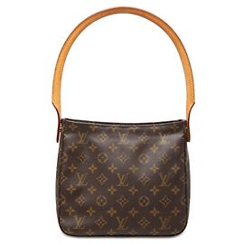 Sac à épaule Louis Vuitton Monogram Looping MM Marron