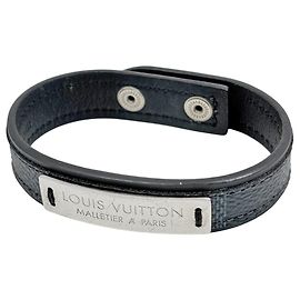 Louis Vuitton Pruitt Bangle Bracelet Black Navy blue