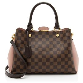 Sac Satchel Louis Vuitton Damier Ebene Brittany Marron