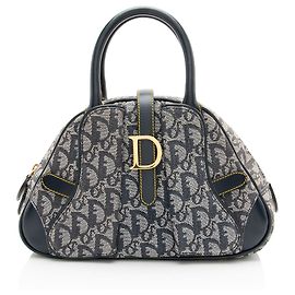 Sac Dior Vintage Diorissimo Saddle Bowler Bag Bleu