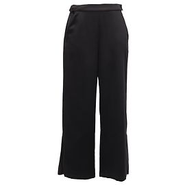 Autre Marque Fleur Du Mal Wide-Leg Hose aus schwarzem Polyester Schwarz