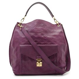 Louis Vuitton Leather Hobos Metis Violet