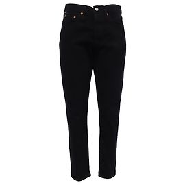 Vaqueros Levi's Slim-Fit Cropped en algodón negro Otro Impresión de pitón