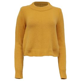 Autre Marque La Ligne Mini Marin Pullover aus Wolle in Senfgelb Gelb
