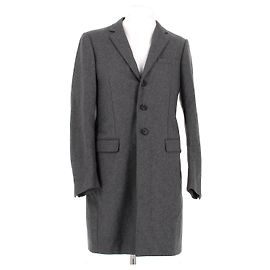 Dior Abrigo de lana gris Gris