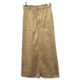 Autre Marque Jupe trapèze Noble en faux daim Marron Camel