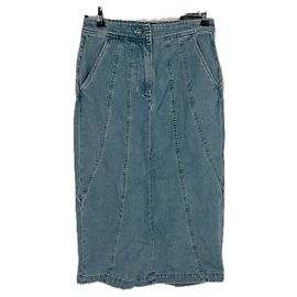 Levi's Saia midi em denim com recortes Azul