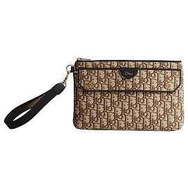 Dior Bolsa Triangular Pocket Jet Brown Oblique Jacquard Marrom