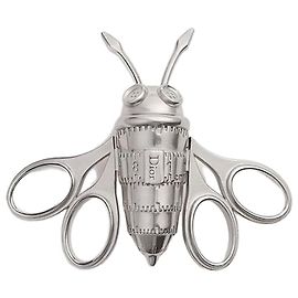 Dior Couture Charm Bienen-Brosche Silver Silber
