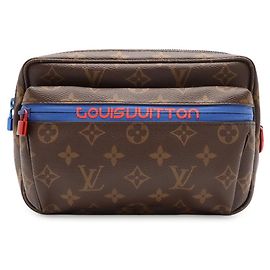 Bolsa de Ombro Louis Vuitton Monogram Pacific PM Marrom Azul