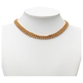 Chanel Gold Plated Chain Necklace Golden