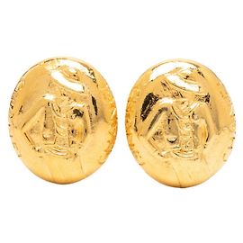 Orecchini a clip Chanel Mademoiselle Logo D'oro