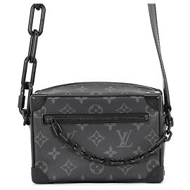 Sac à épaule Mini Soft Trunk Monogram Eclipse Louis Vuitton Noir