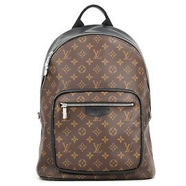 Louis Vuitton Monogram Macassar Josh Backpack Brown Black Monogram