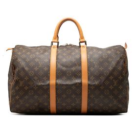 Sac Boston Louis Vuitton Monogram Keepall 50 Marron