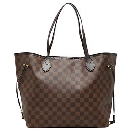Borsa a tracolla Louis Vuitton Damier Neverfull MM Marrone