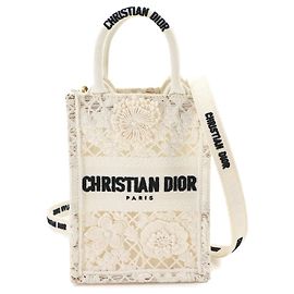 Borsa Christian Dior Book Tote Vertical Mini Bianco
