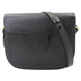 Borsa a tracolla in pelle nera Yves Saint Laurent Nero