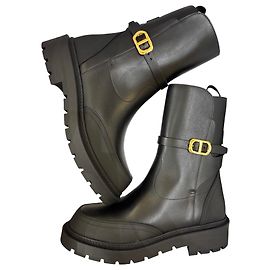 Botas de cano curto Empreinte para mulher Christian Dior em couro com borracha Preto