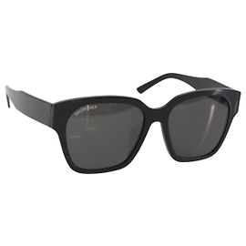 BALENCIAGA Sunglasses Plastic Black Auth BA14254V Black