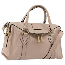 Marc Jacobs Shoulder Bag Leather 2way Pink Gold Auth BA14169A Pink Golden