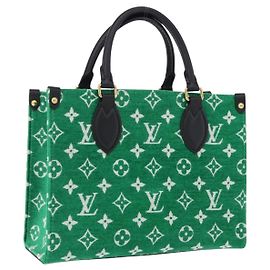 LOUIS VUITTON Monogram Jacquard Velvet On The Go PM Green M46216 Auth 193752SAM Verde