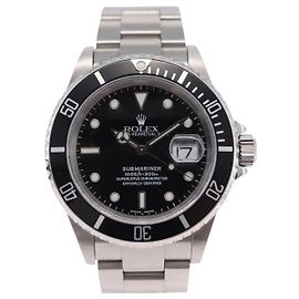 Relógios ROLEX Submariner Date Stainless Steel Silver 116520 Auth 191967SM Prata