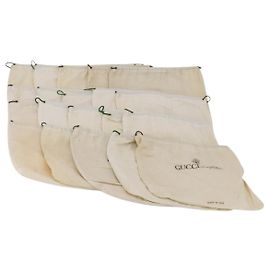 Set de 20 Dust Bags GUCCI de algodón, Blanco, Auth 191874 Blanco