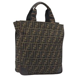 FENDI Zucca Canvas Handtasche Braun Auth 194169 Braun