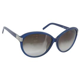 Chloé Gafas de sol Chloe Plástico Azul Plata Auth BA14255 Plata Azul