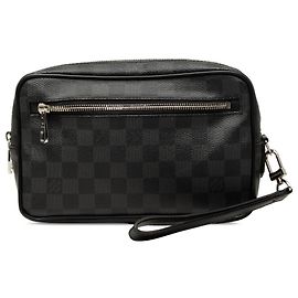 Louis Vuitton Damier Graphite Kasai Clutch Tasche Schwarz Schwarz