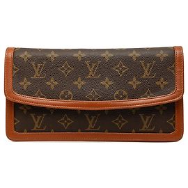 Sac pochette Louis Vuitton Monogram Pochette Dame PM Marron Marron