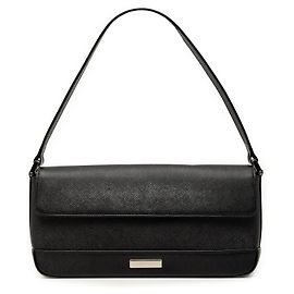 Bolsa de ombro com aba em couro Burberry preta Preto