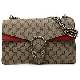 Bolsa de Ombro Gucci Dionysus Medium GG Supreme Bege Bege