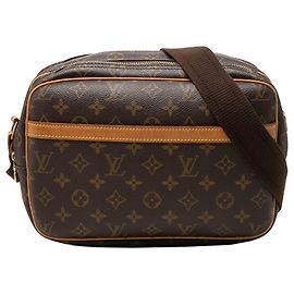 Borsa a tracolla Louis Vuitton Monogram Reporter PM Marrone Marrone
