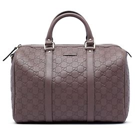 Bolsa Boston Gucci Medium Guccissima Joy Castanha Marrom