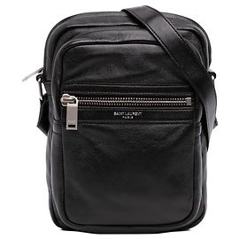 Borsa a tracolla Sid Saint Laurent in pelle nera Nero