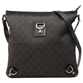 Borsa a tracolla Gucci GG Denim Abbey D Ring marrone Marrone