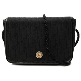 Bolso bandolera con solapa Diorissimo Trotter Canvas negro Dior Negro