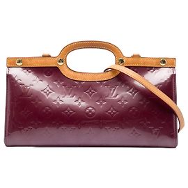 Bolsa Satchel Louis Vuitton Monogram Vernis Roxbury Drive Purple Roxo