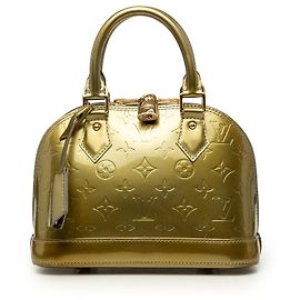 Sac Satchel Alma BB Louis Vuitton Monogram Vernis Vert Vert
