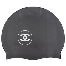 Chanel SS07 Logo Badekappe Schwarz