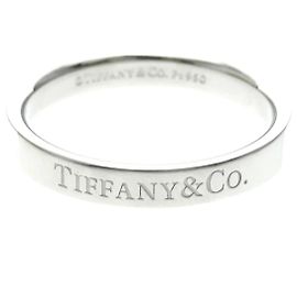 Tiffany & Co Tiffany Platinum Flat Band Ring Silvery