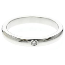 Tiffany & Co Tiffany Stacking Band Ring mit Diamant Silber