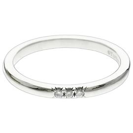 Tiffany & Co Tiffany Forever Trauring 3P Diamond Platinum Band Silber
