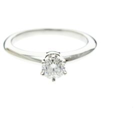 Tiffany & Co Tiffany Solitaire Diamond Band Ring Silvery
